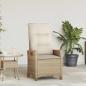 Preview: ARDEBO.de - Verstellbarer Gartenstuhl Beige und Creme 64 x 57,5 x 112 cm