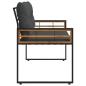 Preview: Holz-Lagenbank 114 x 55 x 77 cm Blassgrau Rechteckig