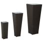 Preview: Set für Outdoor 3 stk. Schwarz 30 x 30 x 80 cm Metall