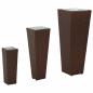 Preview: Set für Outdoor 3 stk. Braun 30 x 30 x 80 cm Metall
