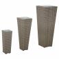 Preview: Set für Outdoor 3 stk. Grau 30 x 30 x 80 cm Metall