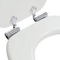 Preview: Soft-Close Toilettensitz Weiß 44 x 38 cm MDF-Platte