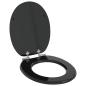 Preview: ARDEBO.de - Soft-Close Toilettensitz Schwarz 44 x 38 cm MDF-Platte