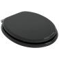 Preview: Soft-Close Toilettensitz Schwarz 44 x 38 cm MDF-Platte