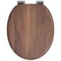 Preview: Soft-Close Toilettensitz Braun 44 x 38 cm MDF-Platte