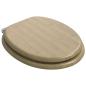 Preview: Soft-Close Toilettensitz Heller Bambusfarbton 44 x 38 cm