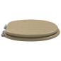 Preview: Soft-Close Toilettensitz Heller Bambusfarbton 44 x 38 cm