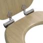 Preview: Soft-Close Toilettensitz Heller Bambusfarbton 44 x 38 cm