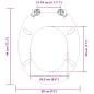 Preview: Soft-Close Toilettensitz Meeres Muschel 44 x 38 cm MDF-Platte