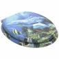 Preview: Soft-Close Toilettensitz Blau 44 x 38 cm MDF-Platte