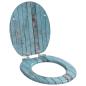 Preview: ARDEBO.de - Toilettensitz Blau 44 x 38 cm Holzwerkstoff