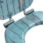 Preview: Toilettensitz Blau 44 x 38 cm Holzwerkstoff