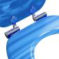 Preview: Soft-Close Toilettensitz Blauer Tropfen 44 x 38 cm MDF-Platte