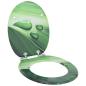 Preview: ARDEBO.de - Soft-Close Toilettensitz Grüner Tropfen 44 x 38 cm MDF-Platte