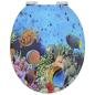 Preview: Soft-Close Toilettensitz Tiefes Meeresblau 44 x 38 cm