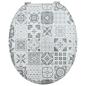Preview: Toilettensitz Grau 44 x 38 cm Holzwerkstoff