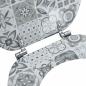 Preview: Toilettensitz Grau 44 x 38 cm Holzwerkstoff