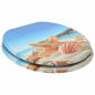 Preview: Soft-Close Toilettensitz Himmelblau 44 x 38 cm MDF-Platte