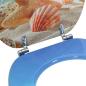 Preview: Soft-Close Toilettensitz Himmelblau 44 x 38 cm MDF-Platte