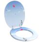 Preview: ARDEBO.de - Soft-Close Toilettensitz Blau 44 x 38 cm MDF-Platte