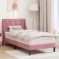 Preview: ARDEBO.de - Bettrahmen mit Kopfteil Rosa 80 x 200 cm Samt