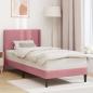 Preview: ARDEBO.de - Bettrahmen mit Kopfteil Rosa 80 x 200 cm Samt
