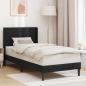 Preview: ARDEBO.de - Bettrahmen mit Kopfteil Schwarz 90 x 200 cm Samt