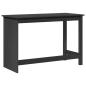 Preview: Schreibtisch Grau 112 x 50 x 75 cm Massivholz Kiefer