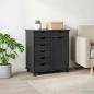 Preview: ARDEBO.de - Rollschrank 63,5 x 39 x 65,5 cm Massivholz Kiefer Grau
