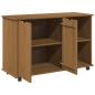Preview: Rollschrank Honigbraun 100 x 39 x 65,5 cm Massivholz Kiefer