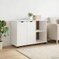 Preview: Rollschrank Mit Rad Weiß 100 x 39 x 65,5 cm Massivholz Kiefer