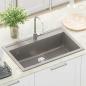 Preview: Waschbecken Granit 795 x 505 mm Grau