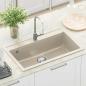 Preview: Waschbecken Granit 795 x 505 mm Beige