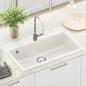Preview: Waschbecken Granit 795 x 505 mm Weiß