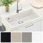 Preview: Waschbecken Granit 795 x 505 mm Weiß