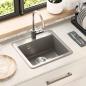 Preview: ARDEBO.de - Waschbecken 80% Quarz und 20% Harz 470 x 440 mm Grau