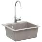 Preview: Waschbecken 80% Quarz und 20% Harz 470 x 440 mm Grau