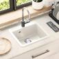 Preview: ARDEBO.de - Waschbecken 80% Quarz und 20% Harz 470 x 440 mm Weiß