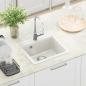Preview: Waschbecken 80% Quarz und 20% Harz 470 x 440 mm Weiß