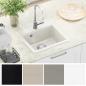 Preview: Waschbecken 80% Quarz und 20% Harz 470 x 440 mm Weiß