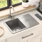 Preview: ARDEBO.de - Waschbecken 80% Quarz und 20% Harz 670 x 460 mm Grau