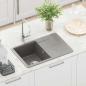Preview: Waschbecken 80% Quarz und 20% Harz 670 x 460 mm Grau