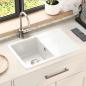 Preview: ARDEBO.de - Waschbecken 80% Quarz und 20% Harz 670 x 460 mm Weiß