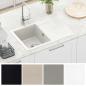 Preview: Waschbecken 80% Quarz und 20% Harz 670 x 460 mm Weiß