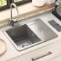 Preview: ARDEBO.de - Waschbecken 80% Quarz und 20% Harz 560 x 460 mm Grau