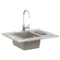 Preview: Waschbecken 80% Quarz und 20% Harz 560 x 460 mm Grau
