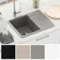 Preview: Waschbecken 80% Quarz und 20% Harz 560 x 460 mm Grau