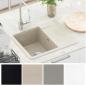 Preview: Waschbecken 80% Quarz und 20% Harz 560 x 460 mm Beige