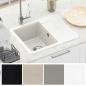 Preview: Waschbecken 80% Quarz und 20% Harz 560 x 460 mm Weiß