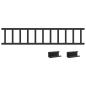 Preview: Schneefanggitter Schwarz 600 x 2,5 x 20 cm Stahl